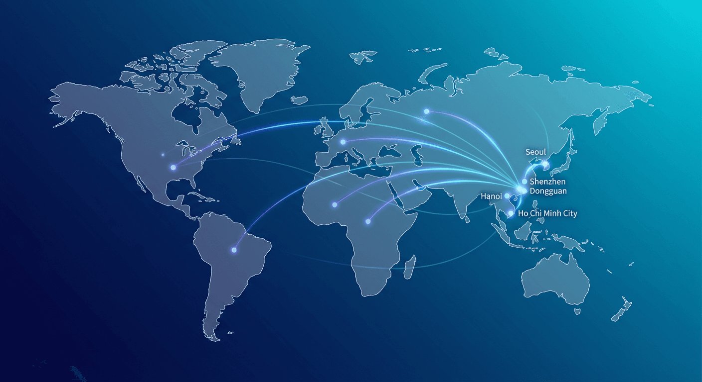 全球业务网络分布图